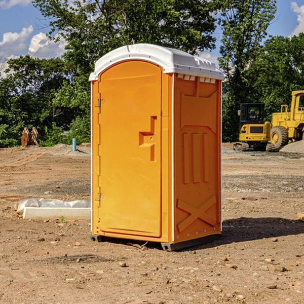 how often are the porta potties cleaned and serviced during a rental period in Corydon IA